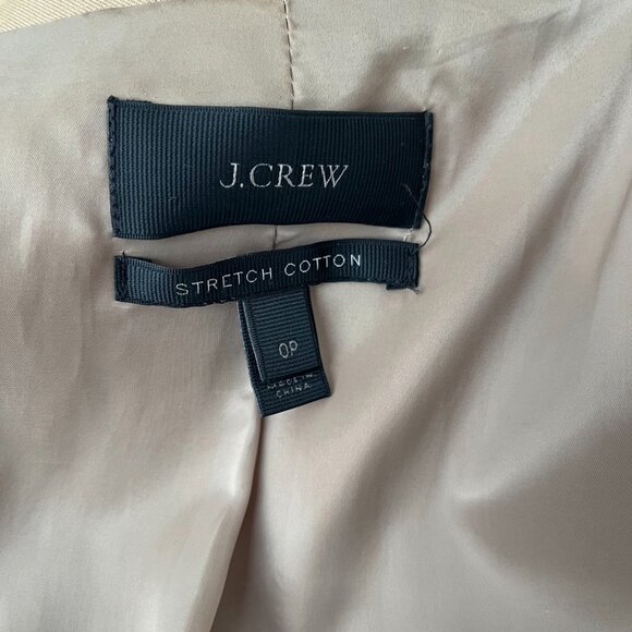 J Crew: Camel Blazer, Stretch Cotton, Size US 0P - Picture 6 of 7